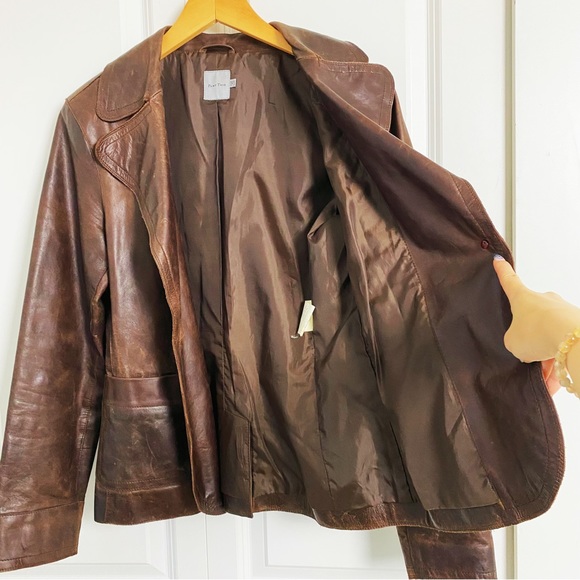 VINTAGE 70s vibes Denmark genuine leather jacket - Picture 9 of 10